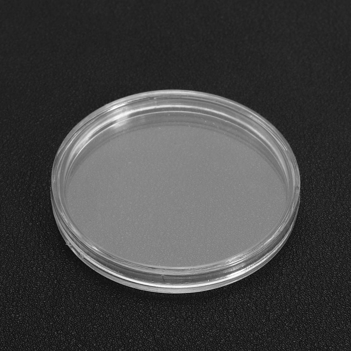 CCChaRLes Caja De Madera Del Soporte De La Pantalla De La Moneda Con 30Pcs 51.5Mm Redondo Losa Certificadas Cápsulas