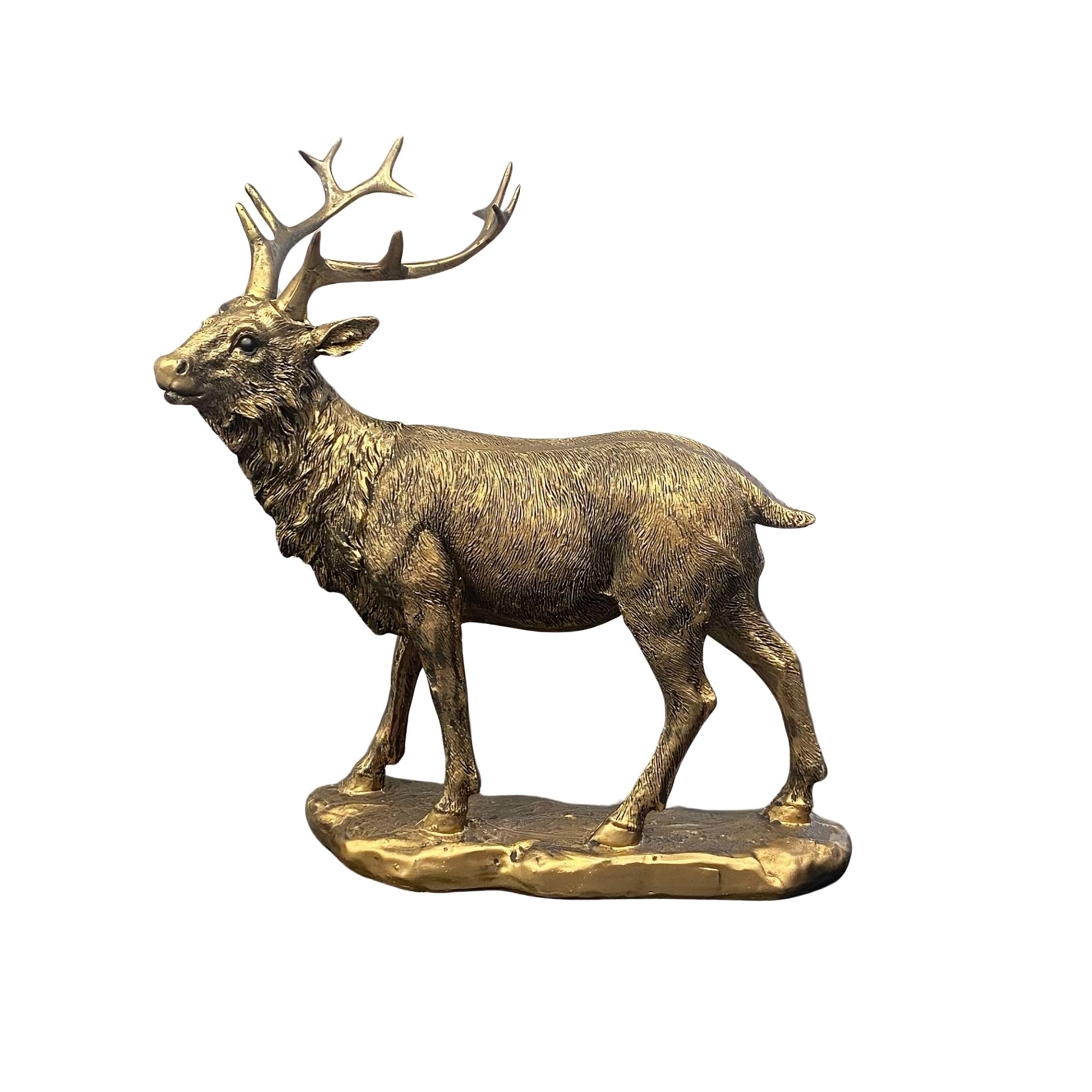 The Enchanted Garden Bringing Gardens To Life Bronze D Stag Figurine Decorative Home Accessories Living Room Deer Resin Statue, Decor, 20X18x8cm