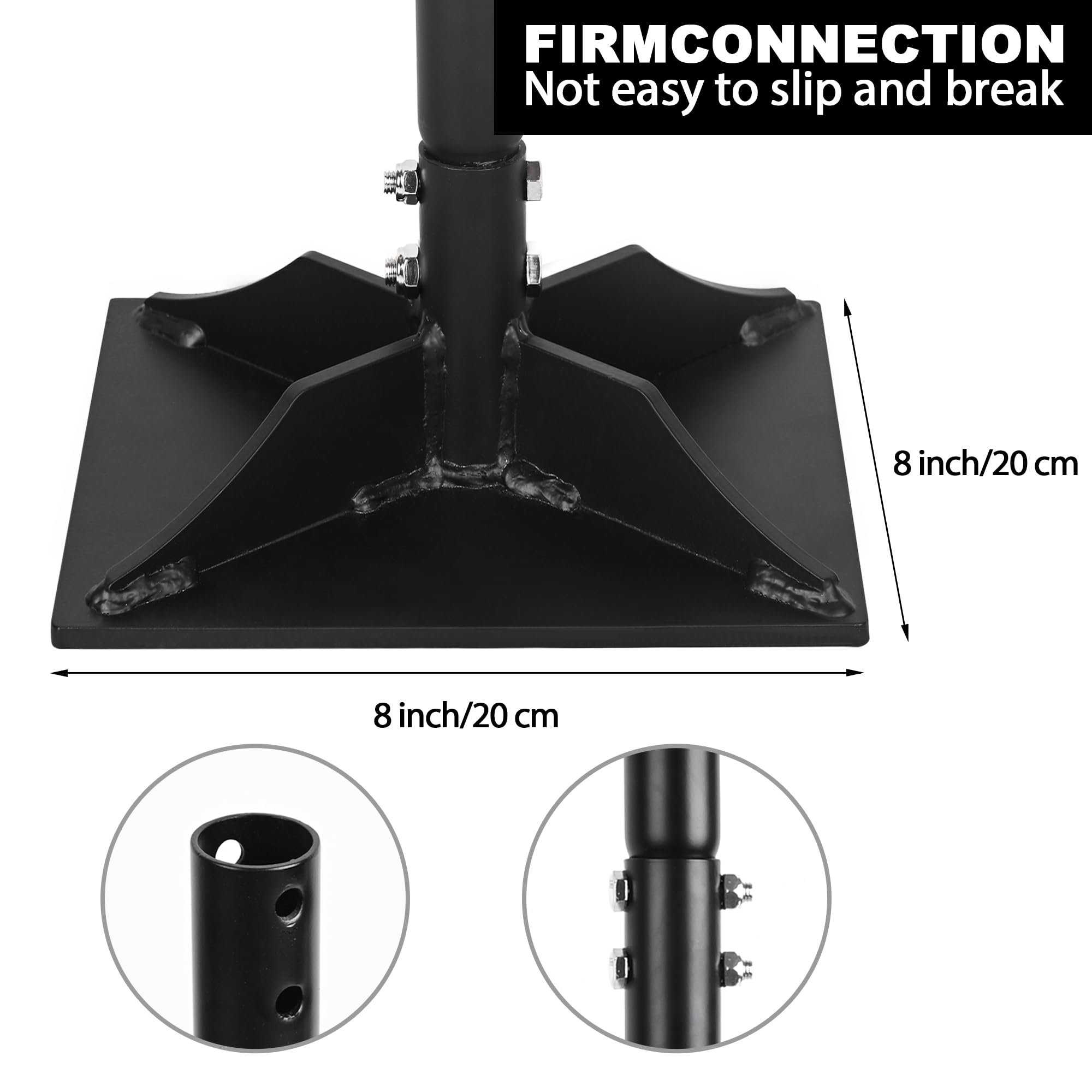 BARAYSTUS Herramienta de Jardinería, Compactador de 112 cm de Acero al Carbono de Alta Resistencia, Compactador Ajustable para Nivelar para Instalar Pavimentos y Reparar Asfalto, 4,5 kg