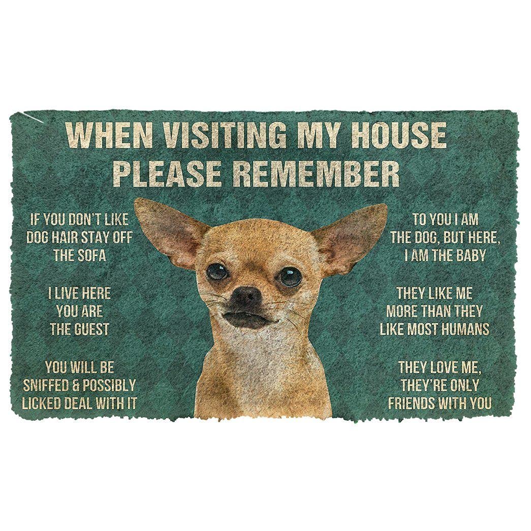 NA Door Mat Indoor Doormat Please Remember Chihuahua Dogs House Rules Custom Doormat Thousewarming gifts home decor