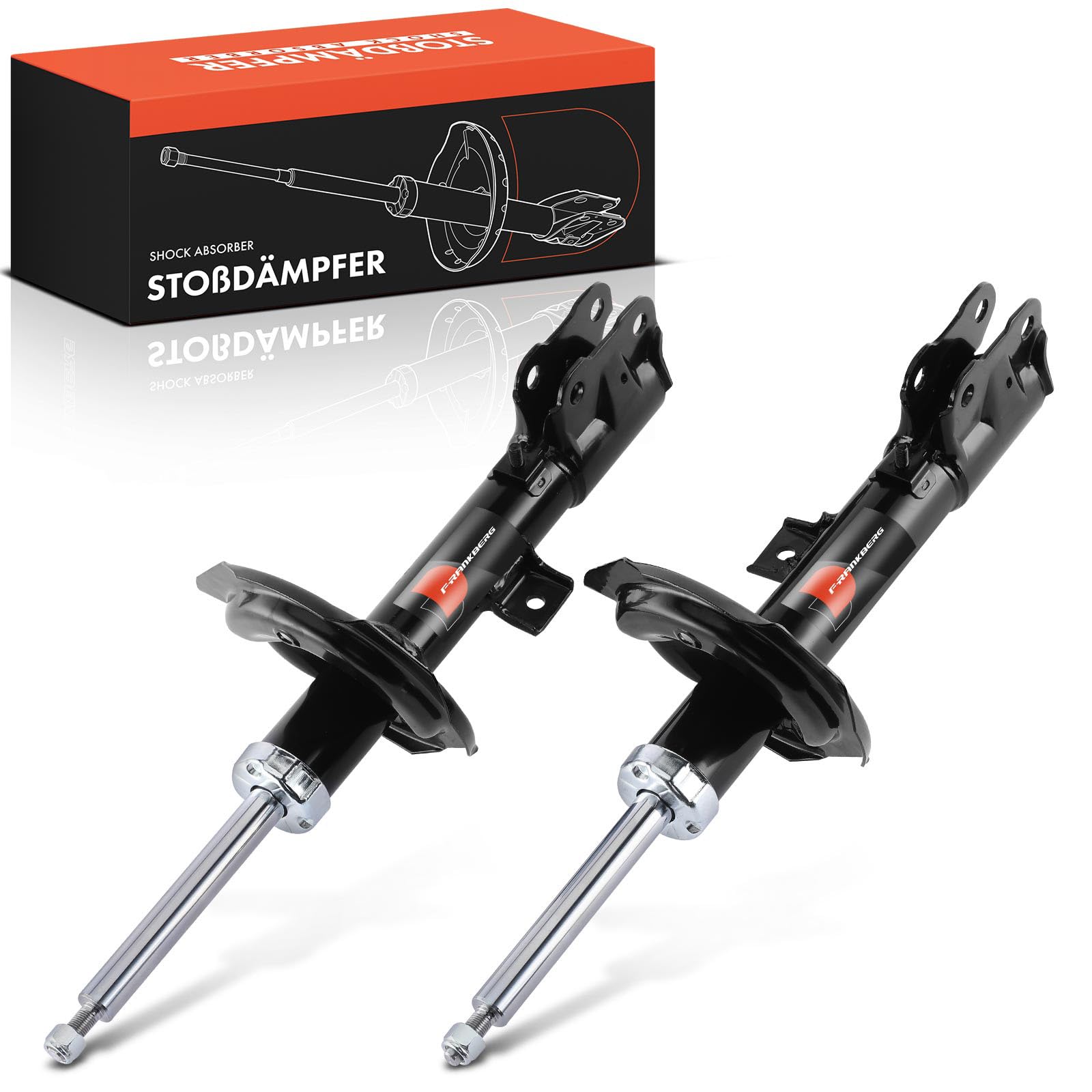 Frankberg 2 amortiguadores delanteros de 563 mm a presión de gas (339081) | Compatible con: Outlander II CWW, C-Crosser VU VV, 4.007E3 VU VV