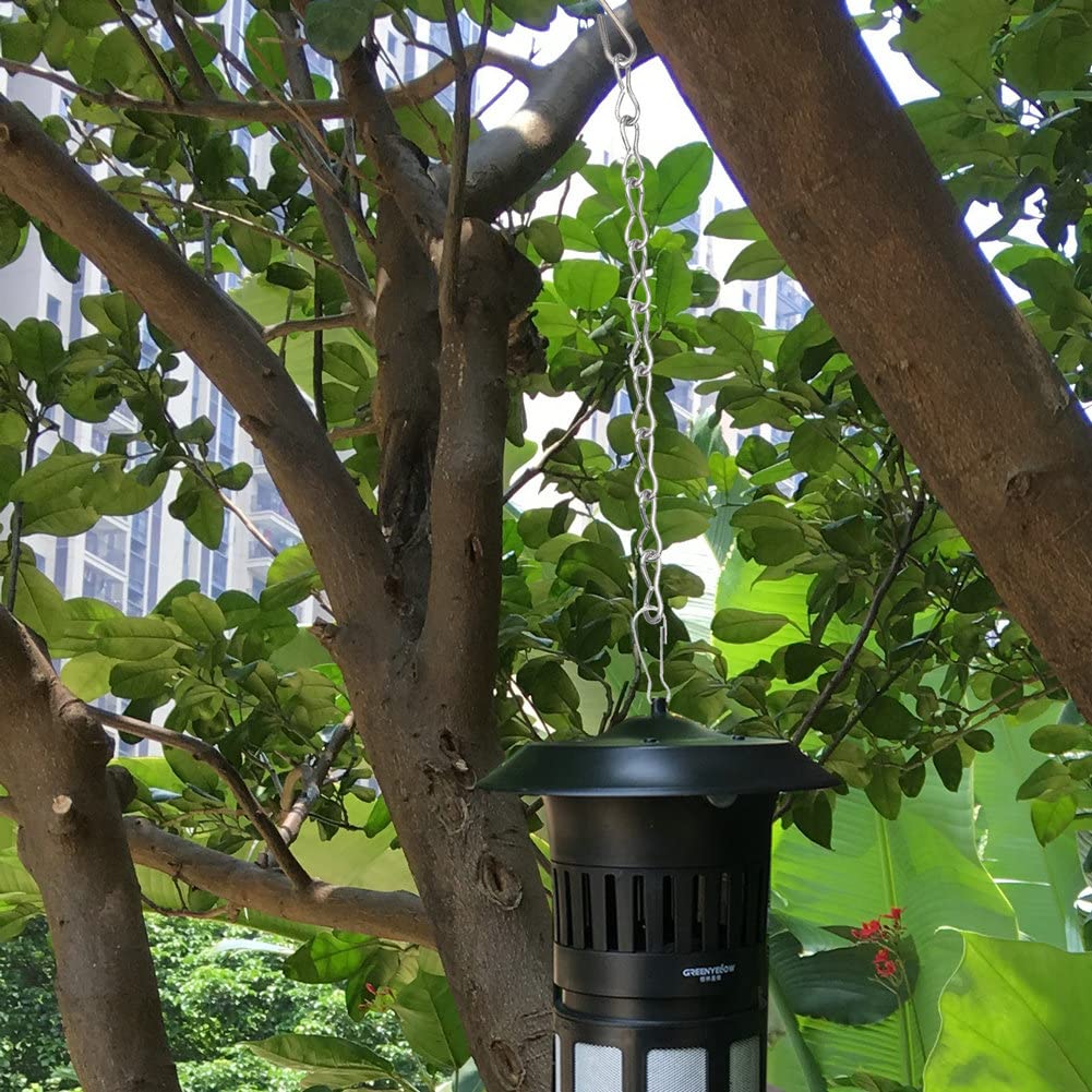 Paquete de 10 cadenas colgantes plateadas de 9.5 pulgadas para colgar comederos de pájaros, casas de pájaros, macetas, cestas, baños de pájaros, linternas, campanillas de viento, vallas 3