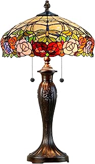 Dale Tiffany TT15097 Zenia Rose Tiffany Table Lamp