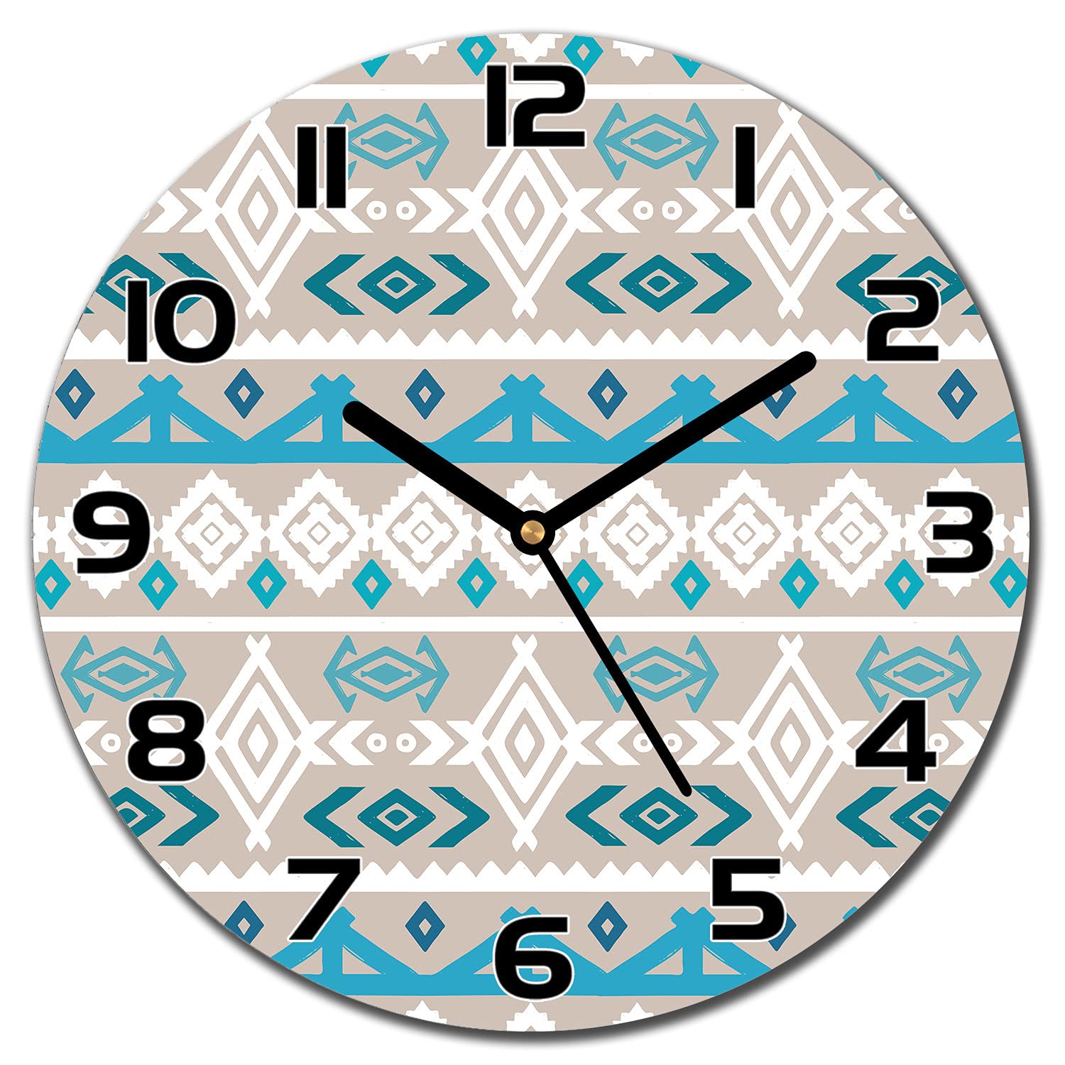 Horloge en verre 30 cm Tribal pour un salon moderne