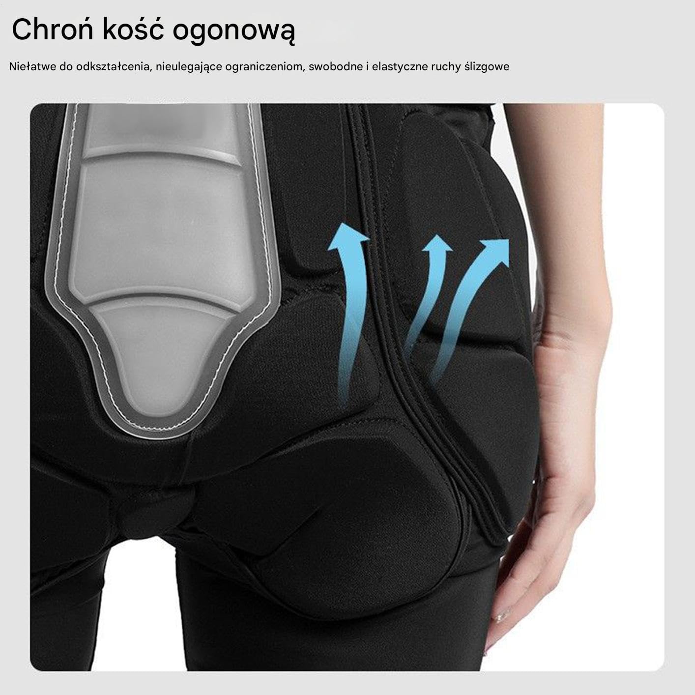 Spodenki z Wkładką do Jazdy na Rolkach Spodenki Chroniące 3D | Ergonomiczne Spodenki Chroniące Pośladki oraz Ochraniacze Kolan do Ćwiczeń Sportów Deskorolki