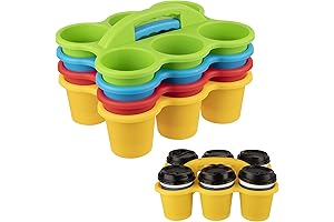 School Caddy: Stackable 6-Cup Carrier Keeps Drinks Steady