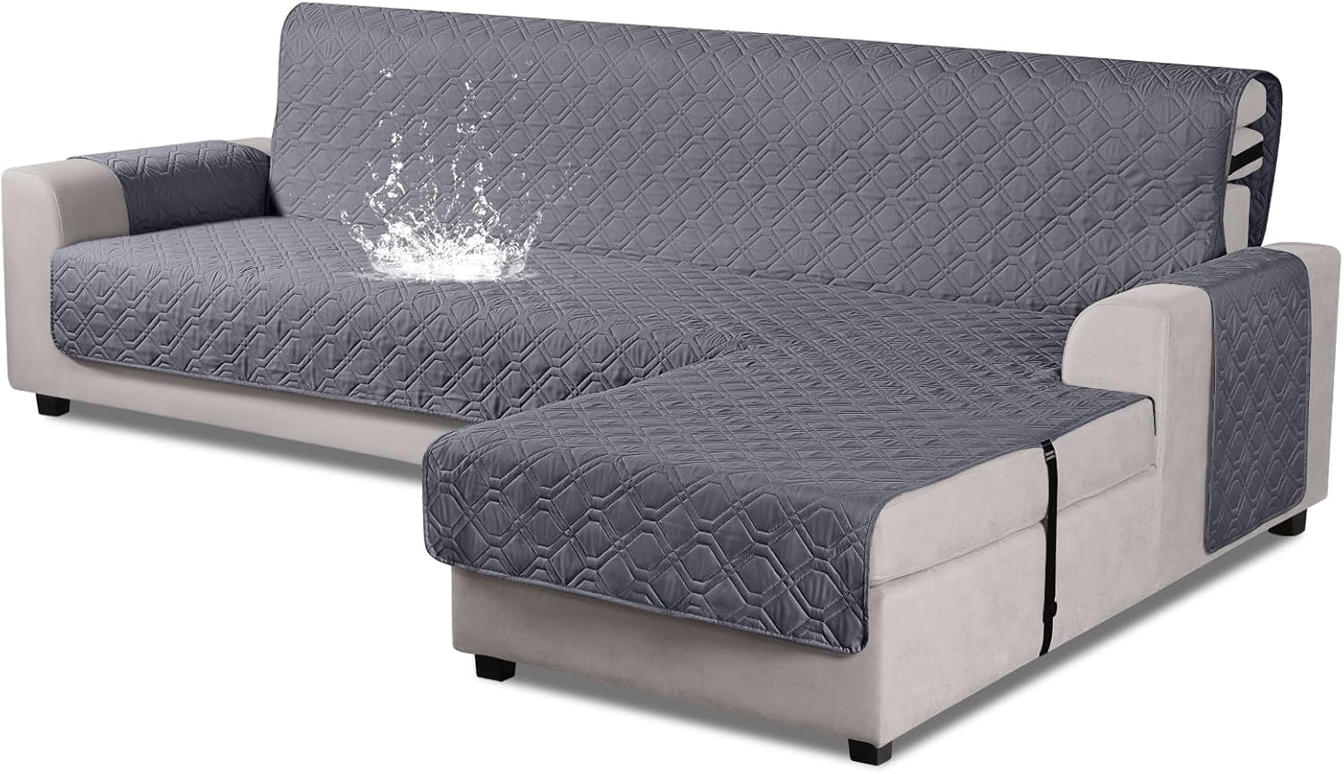 VANSOFY Upgraded Sectional Couch Covers 100 Waterproof L Shaped Sofa Slipcover