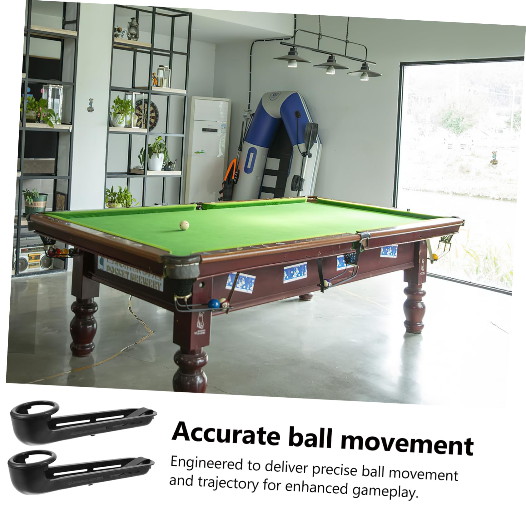 GALPADA 3sets Pool Table Ball Track Snooker Goal Accessory Billiard Supply 6pcs*3