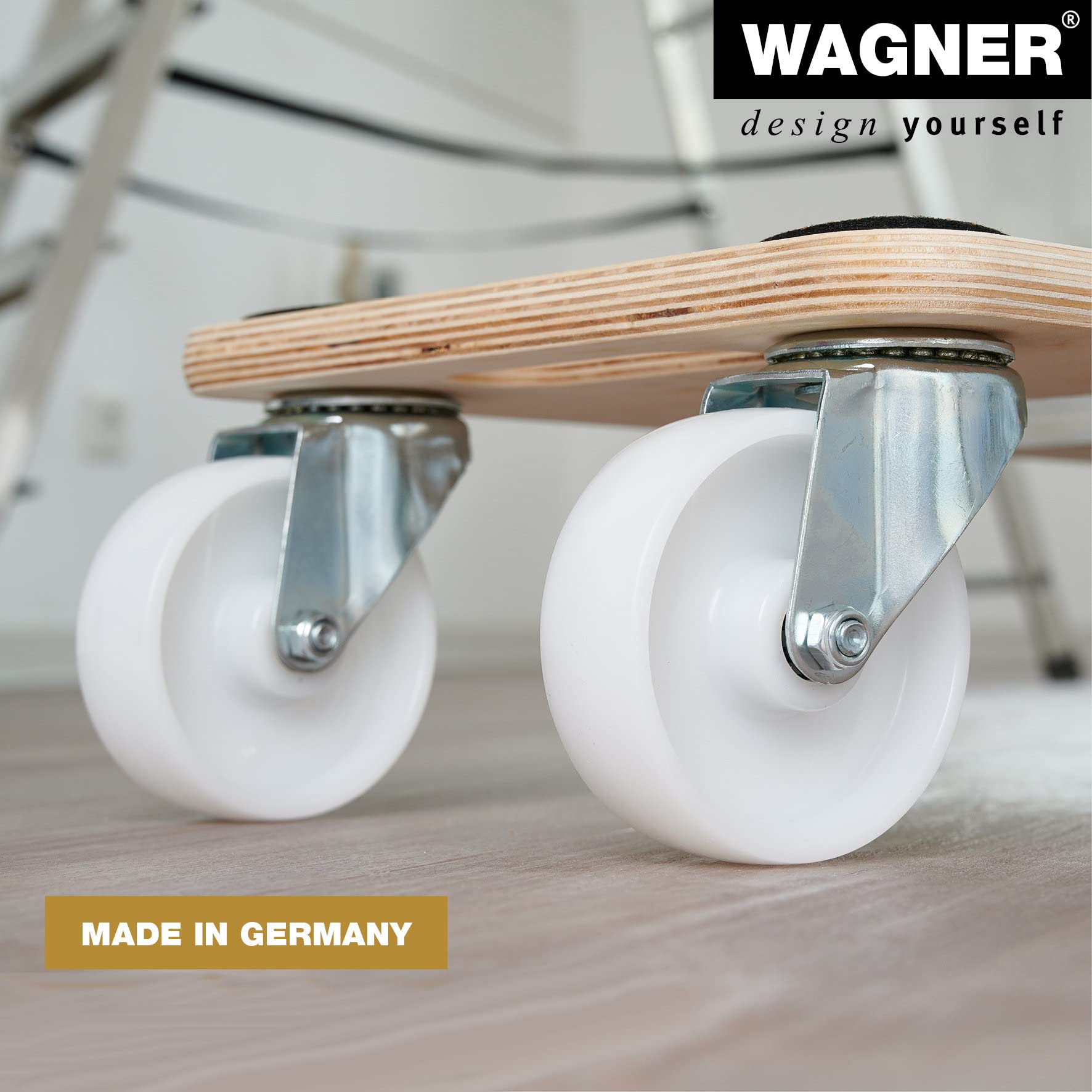 WAGNER Carrello da trasporto MM 1126 I 59 x 29 x 11 cm - portata 200 kg - per carichi pesanti e mobili I ruote morbide I maniglia di trasporto I punti antiscivolo I certificato FSC® - 20112601