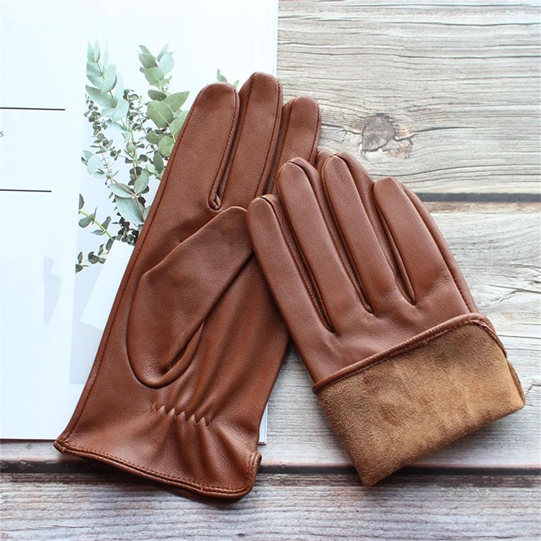 Gants de conduite d'été en cuir pour homme - Pour écran tactile - Fin et non doublé - Pour le printemps et l'extérieur