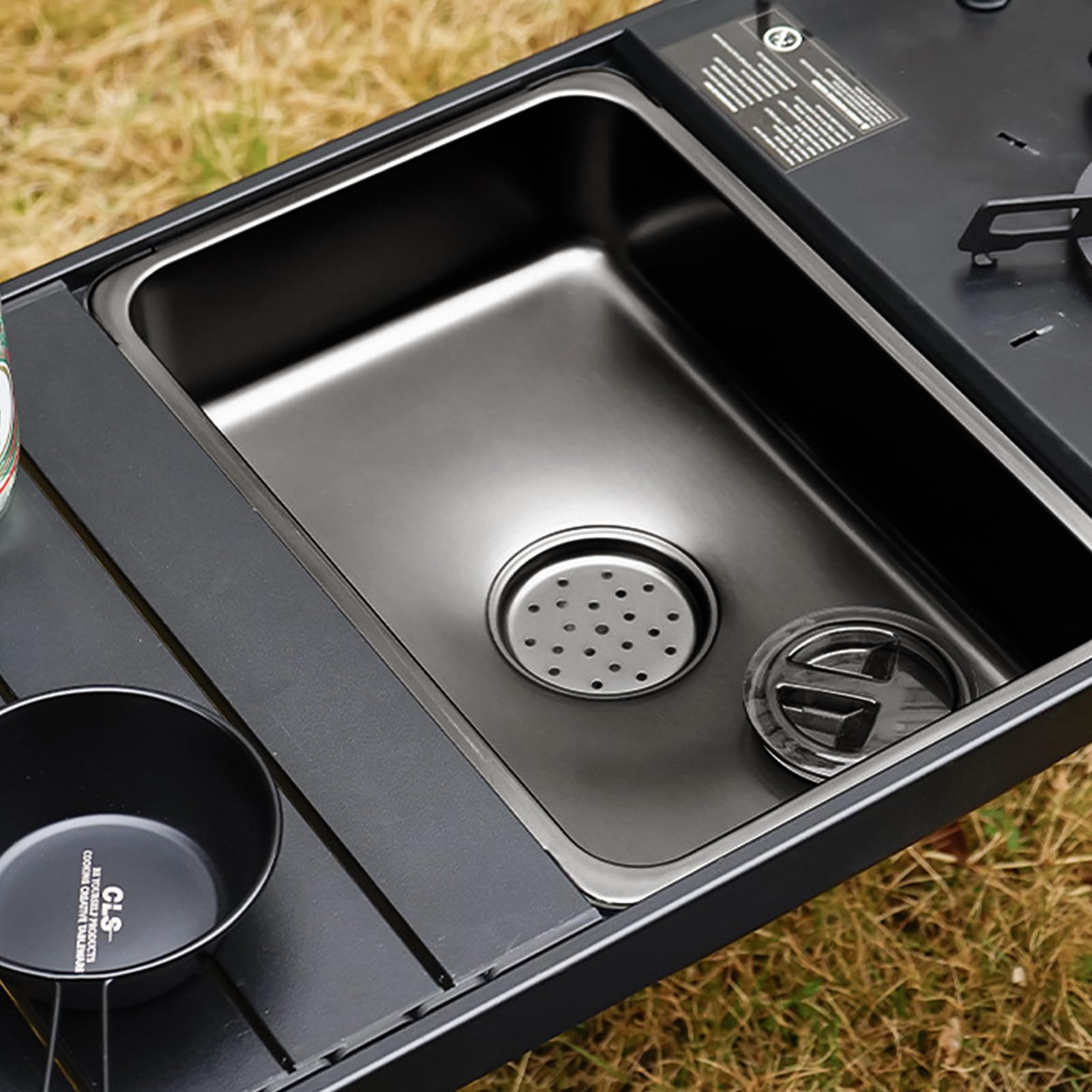 Campingspüle Vielseitig, Spülwanne, Becken, Abwaschschüssel | Edelstahl Kompakt, faltbar, leicht, für Camping, Picknick, Angeln, Reisen, Wäsche, Innenbereich, Zuhause, Küche,