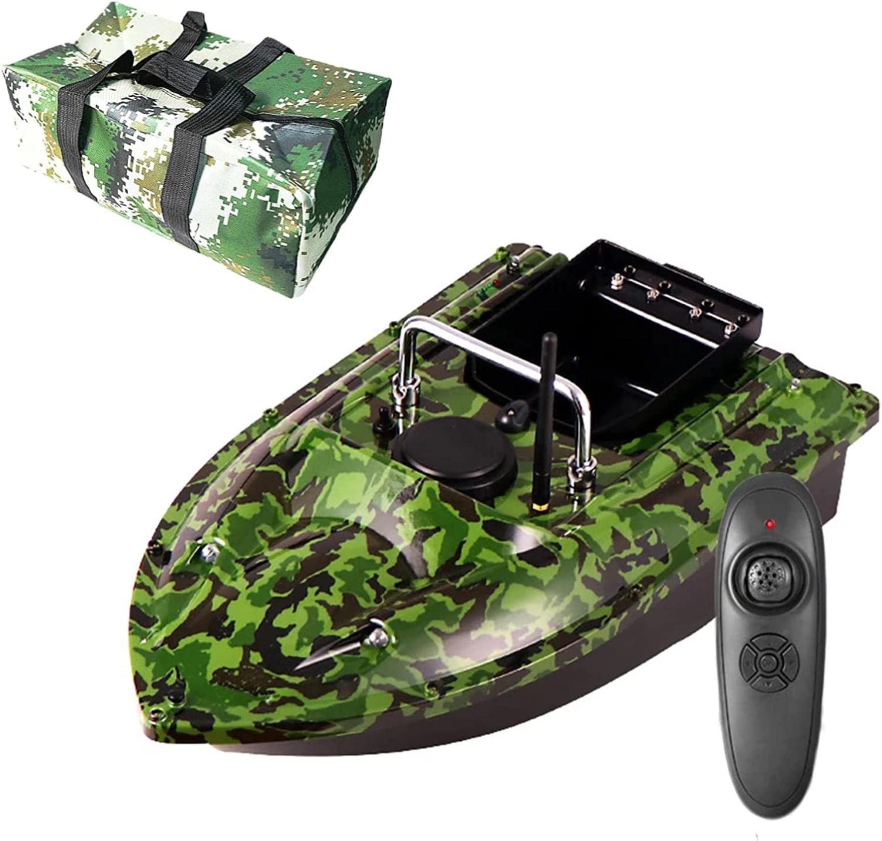 Nuevo Smart Bait Boat 500m Barco de Cebo de Pescado con Bolsa de Barco de Cebo y batería de 5200 mAh Luz Nocturna LED Barco de Cebo de Carpa Crucero automático Herramienta de Pesca Adicional