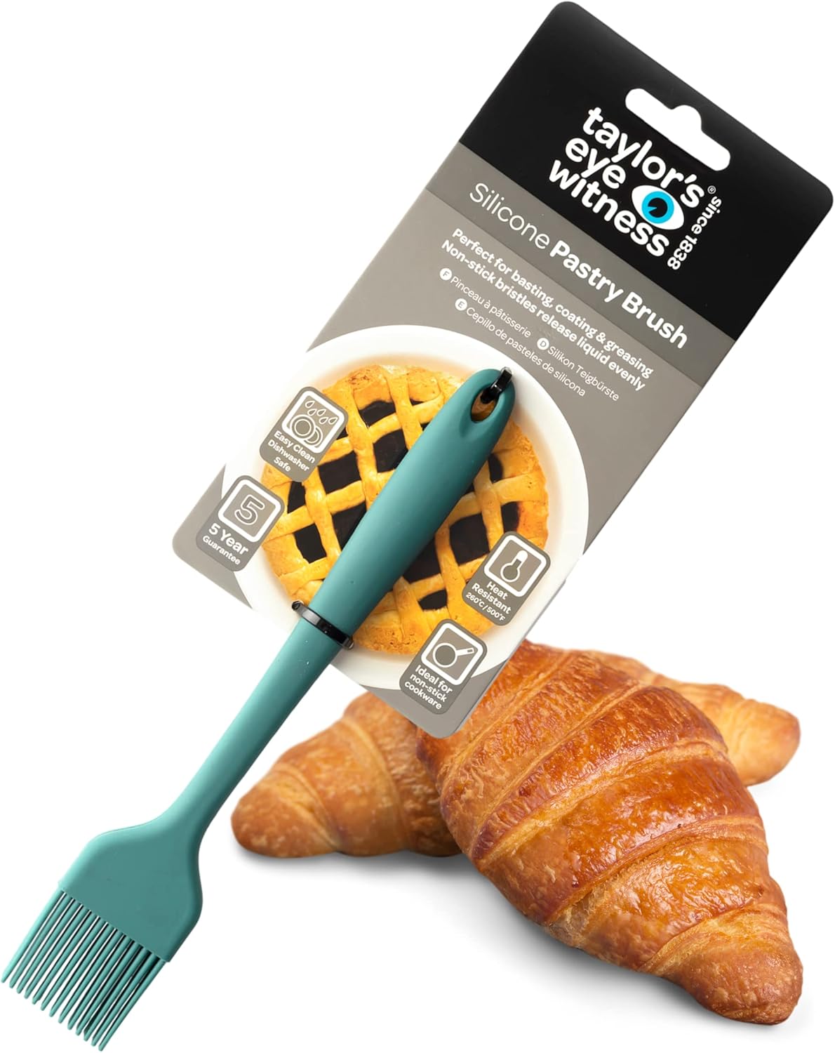 Taylors Eye Witness Aqua Silicone Pastry Coating Brush Dishwasher Safe. Basting, Glazing