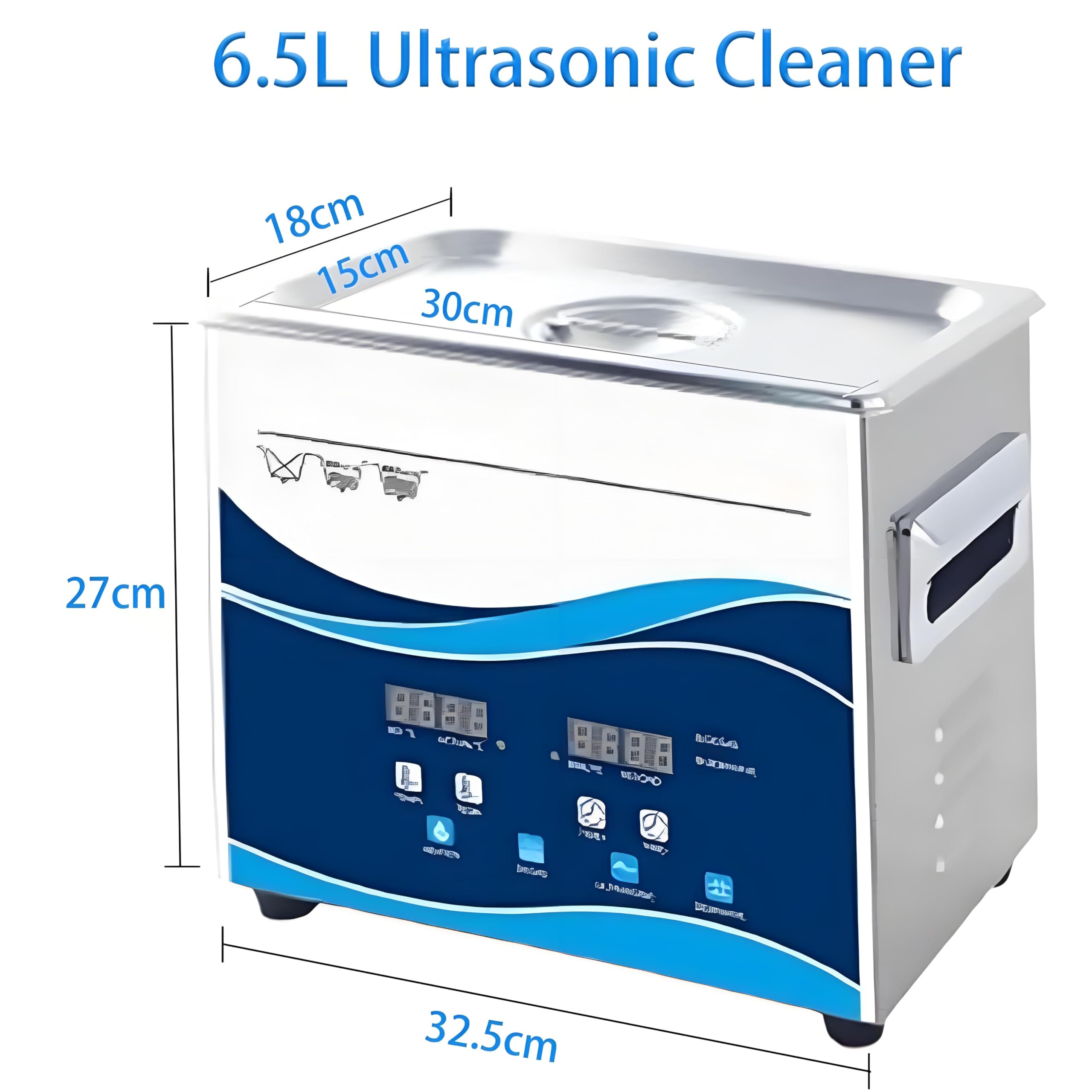Limpiador de discos ultrasónico, 6,5 l, limpiador de discos de vinilo, rotación automática para limpiar y proteger sus discos de forma profesional