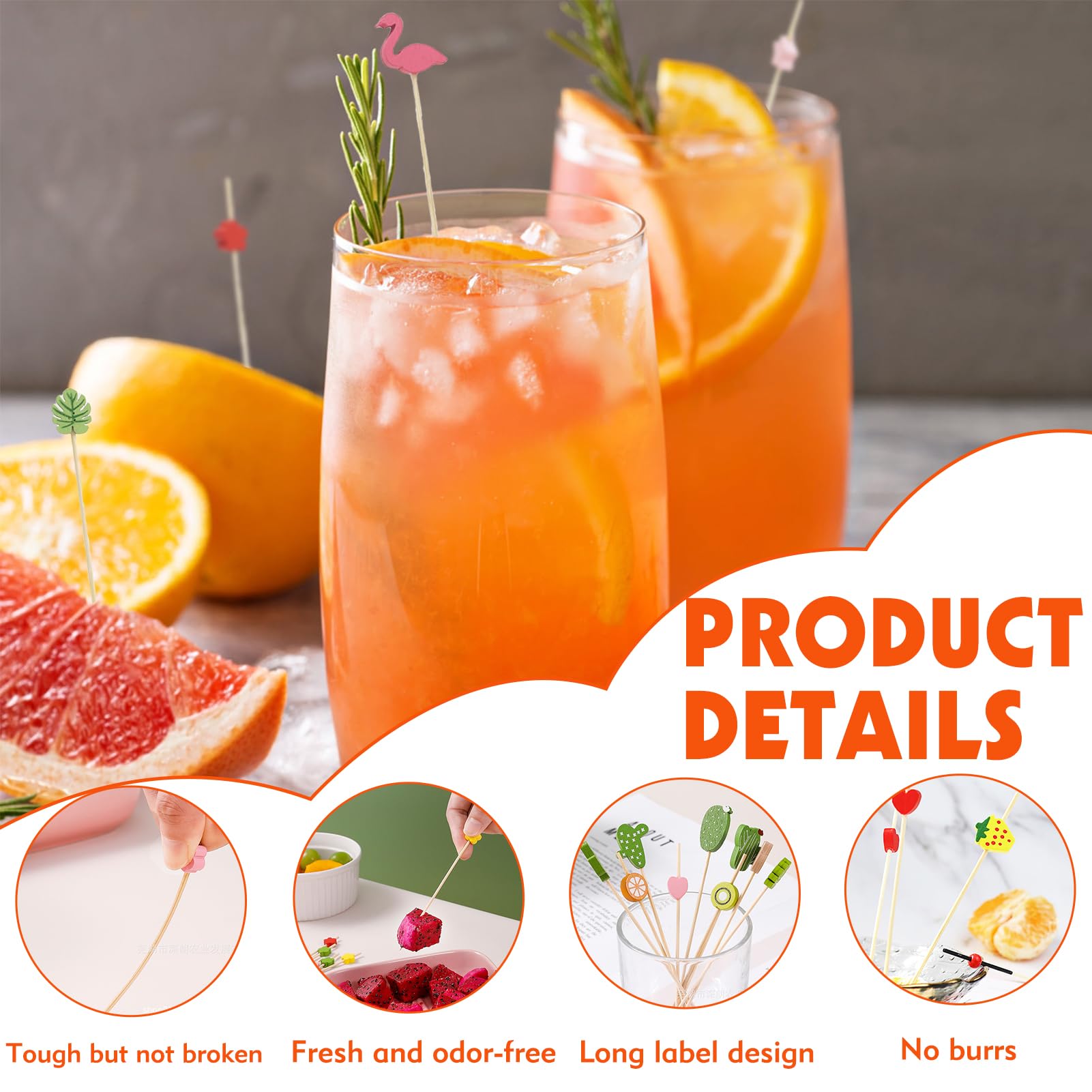 Lot De 100 Brochettes Jetables En Bambou Pour Buffet, Fruits, Cocktail