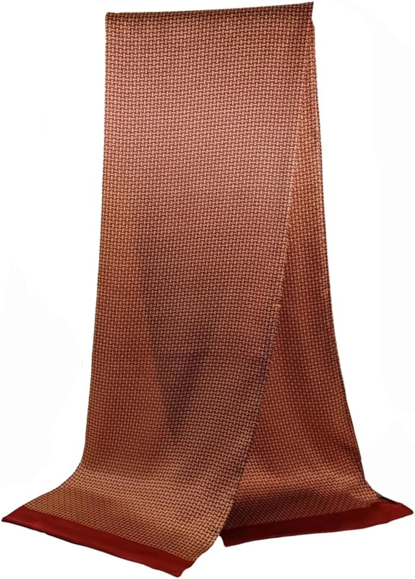 100 Silk Scarf for Men Double Layer Smooth Fashion Neck Scarves Business Formal Casual