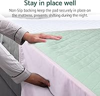 Vista 3 de CoolShields Almohadillas de cama impermeables, 60 x 36 pulgadas, lavables y reutilizables, protector de colchón para incontinencia