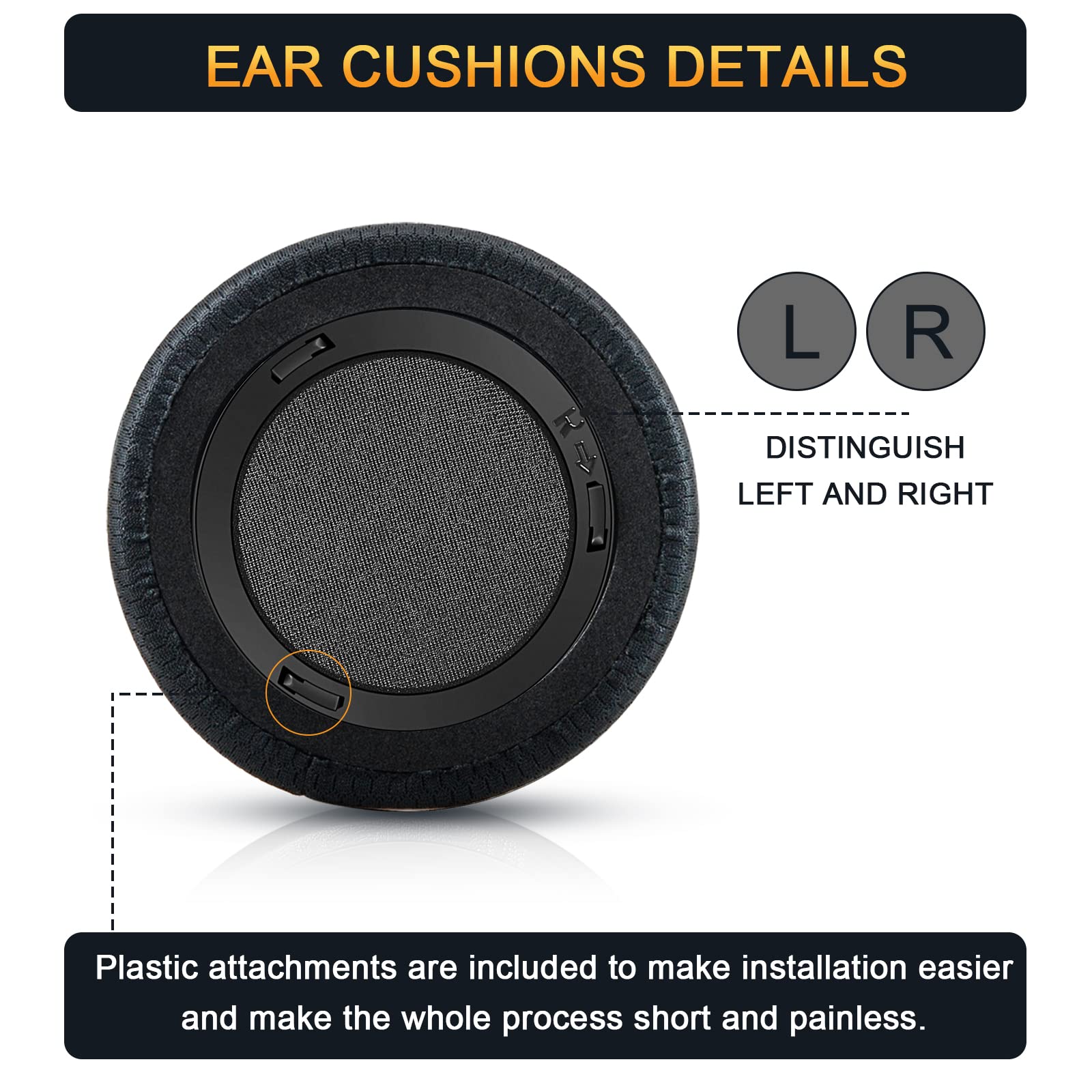 Almohadillas de Repuesto mejoradas para Auriculares Corsair Virtuoso RGB inalámbricos SE XT para Juegos, Tela Premium, Espuma viscoelástica más Suave, Grosor añadido (Tela Negra)
