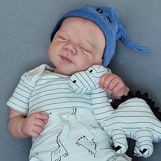 WOOROY Realistic Reborn Baby Dolls Boy - 18-Inch Newborn Baby Dolls with Soft Cloth Body Sleeping Lifelike Reborn Baby Dolls Birthday Gift for Kids Age 3+