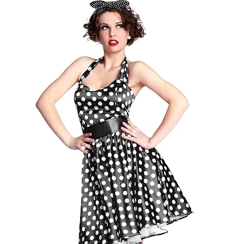 Miniatura 5 de 2 diademas de lunares, bandana para disfraz de los años 50, accesorios para el cabello, lazos anchos para mujeres y niñas (negro, puntos pequeños)