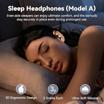 2 Pairs AI Translation Earbuds Real Time, 2-in-1 Translator Earbuds 135 Language Translating Headphones, Bluetooth Tiny Size Invisible Headphones for Travel Learning Sleep and Sports MS108
