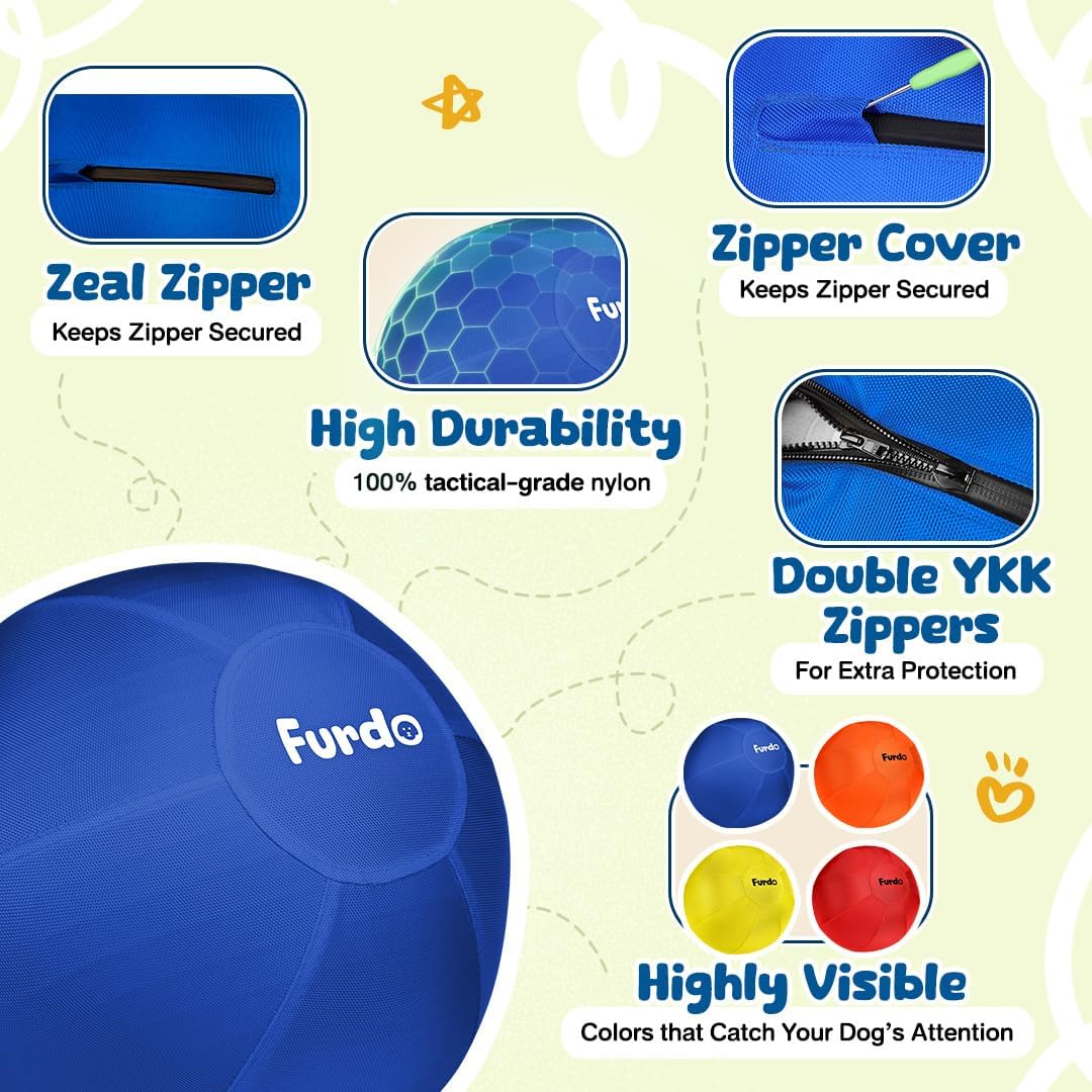 18" Herding Ball for Dogs,for Corgis, for Australian Shepherd, for Cattle, for Border Collie, for Blue Heelers & Other Medium to Large Dogs, Herding Dog Ball, Herding Dog Toys - Blue