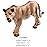 FUNSHOWCASE African Jungle Animals Walking Lioness Toy Figure Realistic Miniature Figurine Height 2.2-inch 1709