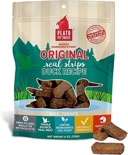 PLATO Original Real Strips Duck 6oz, marrón