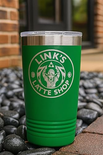 Miniatura 7 de Legendary Hero Warrior Princess Royalty Fantasy Latte Coffee Shop Video Game Parody - Taza aislada al vacío con tapa transparente con grabado láser