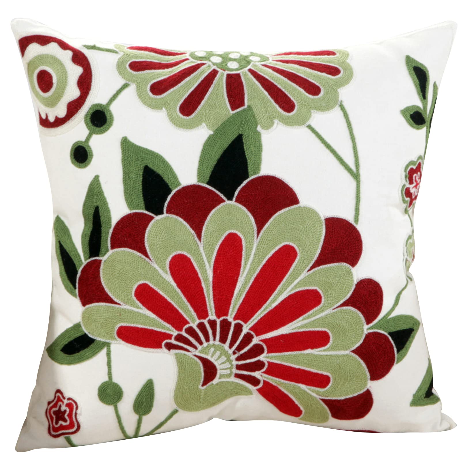 Limtula Throw Pillow Covers 18x18inches Embroidery Decorative Couch Pillow Cases for Sofa Bed Farmhouse Square Cushion Cover Outdoor Couch Cushion Covers