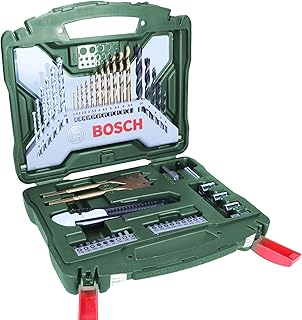 Maletín Bosch X-Line Titanio con brocas, puntas, vasos, metro, cúter - 50 accesorios
