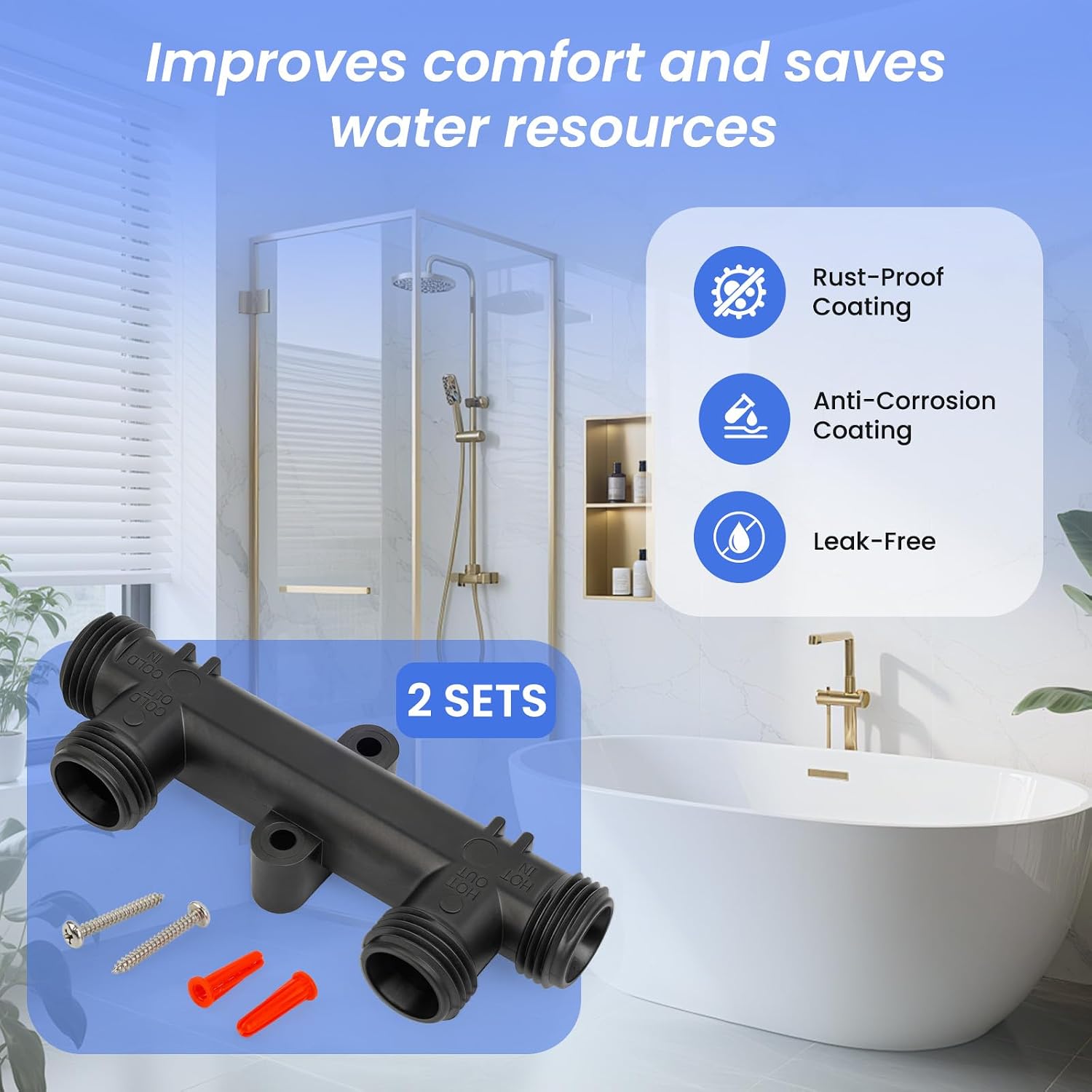 2-Pack 595926 Sensor Valve Compatible with watts premier 500800 & 500805 and grundfos up Comfort Series - Instant Hot Water Recirculating Pump System 367010 Thermal Bypass Bridge Valve