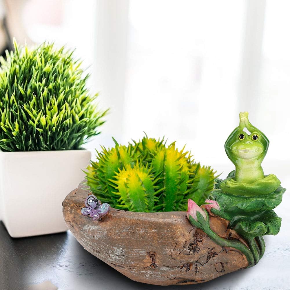 EBTOOLS Mini Flower Pot, Animal Planter Plant Holder, Mini Planter, Flower Container Pots for Plants Pot for Garden Plant(Yoga)
