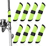 Gosknor 8pcs Fishing Lure Covers, 15cm/5.9in Fish Hook Protectors Lure Guard Wrap for Fishing Rod Safety & Tackle Storage (Green)
