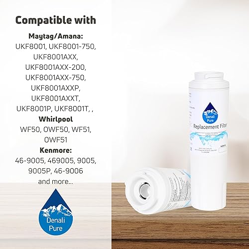 Miniatura 9 de Filtro de agua de repuesto para refrigerador MFX2571XEM, compatible con el cartucho de filtro de agua Maytag UKF8001