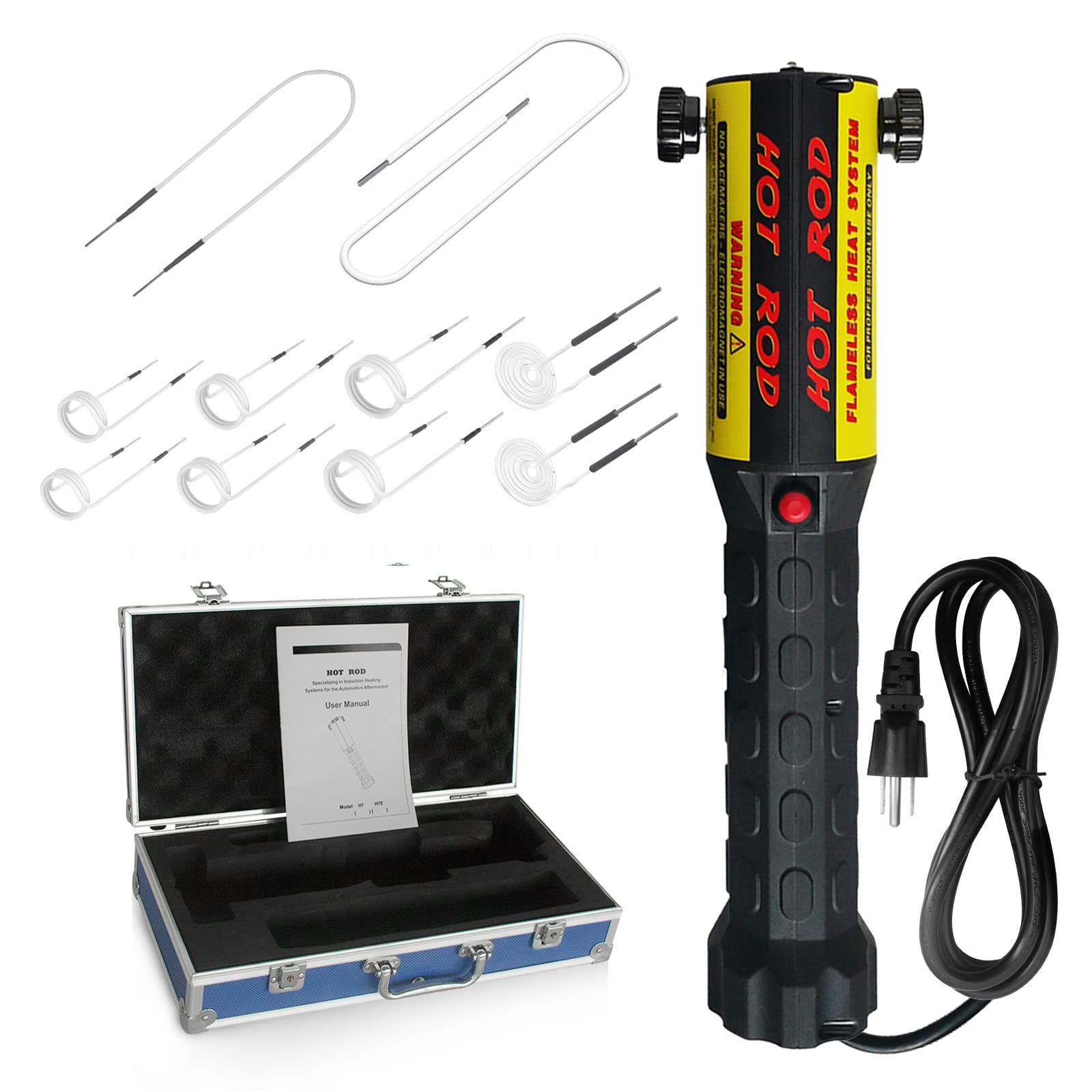 SOLARY, Kit di riscaldamento a induzione magnetico 1000 W, senza fiamma, 10 bobine per rimuovere le viti arrugginite