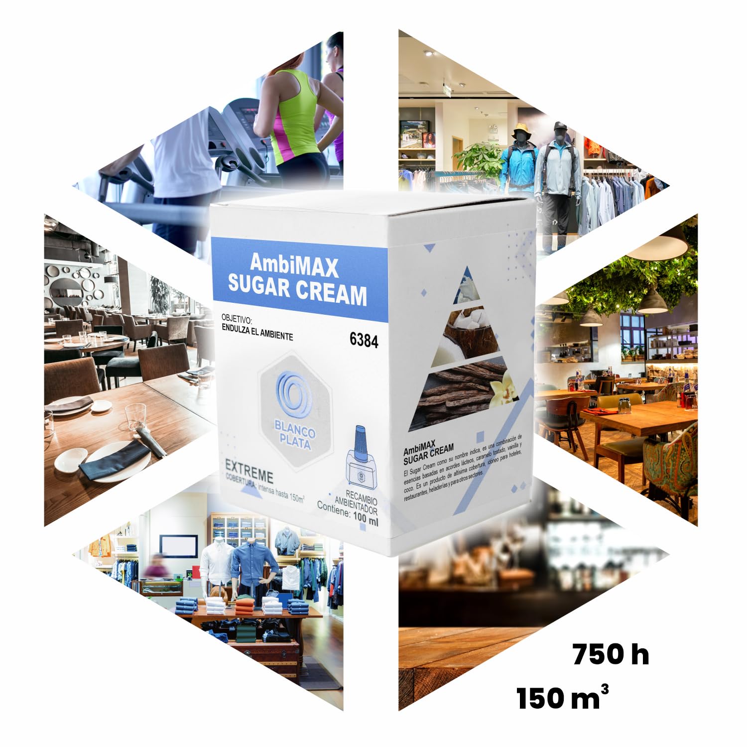 Ambimax Ambientador Cucas Ahuyenta cucarachas. Aroma eucalipto. Pack Aparato con luz led y 1 recambio. 30 días de duración 150m2 de cobertura. Bares, restaurantes, almacenes