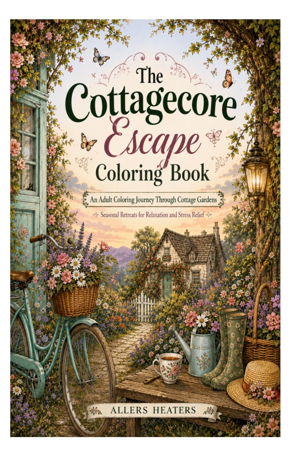 THE COTTAGE CORE ESCAPE COLOURING BOOK: An Adult Colouring Journey Through Cottage Gardens Seasonal Retreats for Relaxation and Stress Relief.
