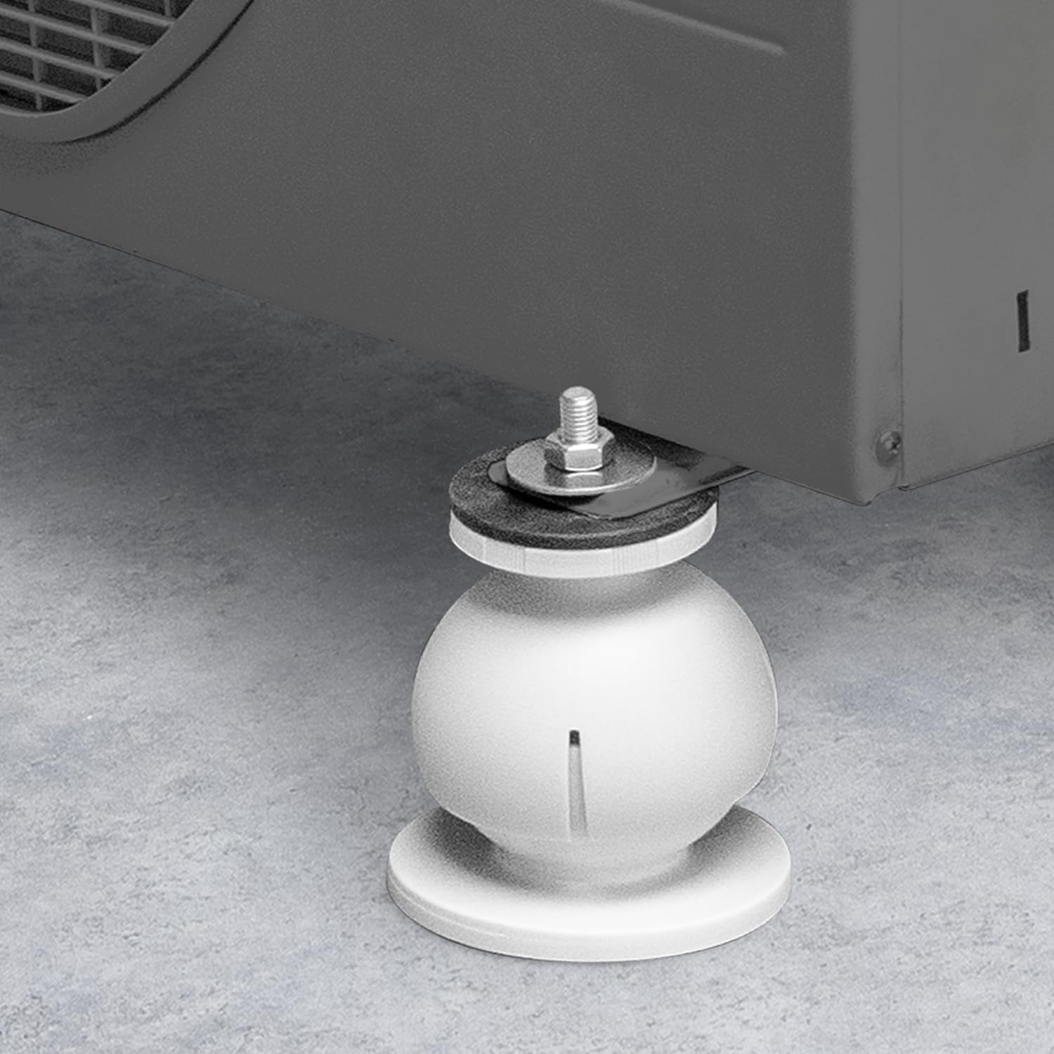 Errecom Mini Steady, Supporto a Pavimento Regolabile per Unità Esterne Climatizzatori e Pompe di Calore, RAL 9016 - Bianco, confezione da 4 supporti