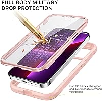 Vista 595 de Diaclara - Funda diseñada para iPhone 15 Plus de 6.7 pulgadas, transparente, cuerpo completo, con protector de pantalla, resistente de protección