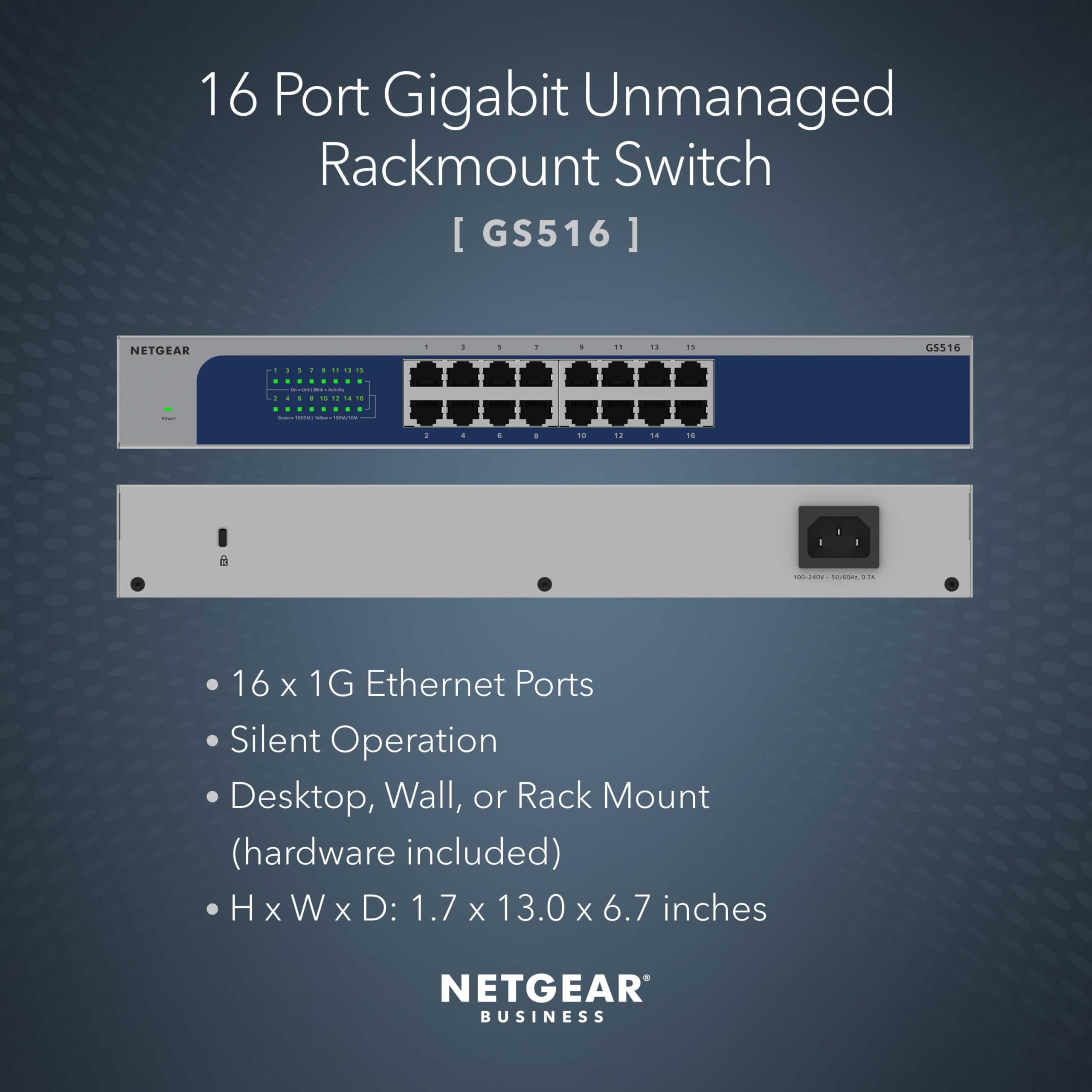 Amazon.com: NETGEAR 16-Port Gigabit Ethernet Unmanaged Switch