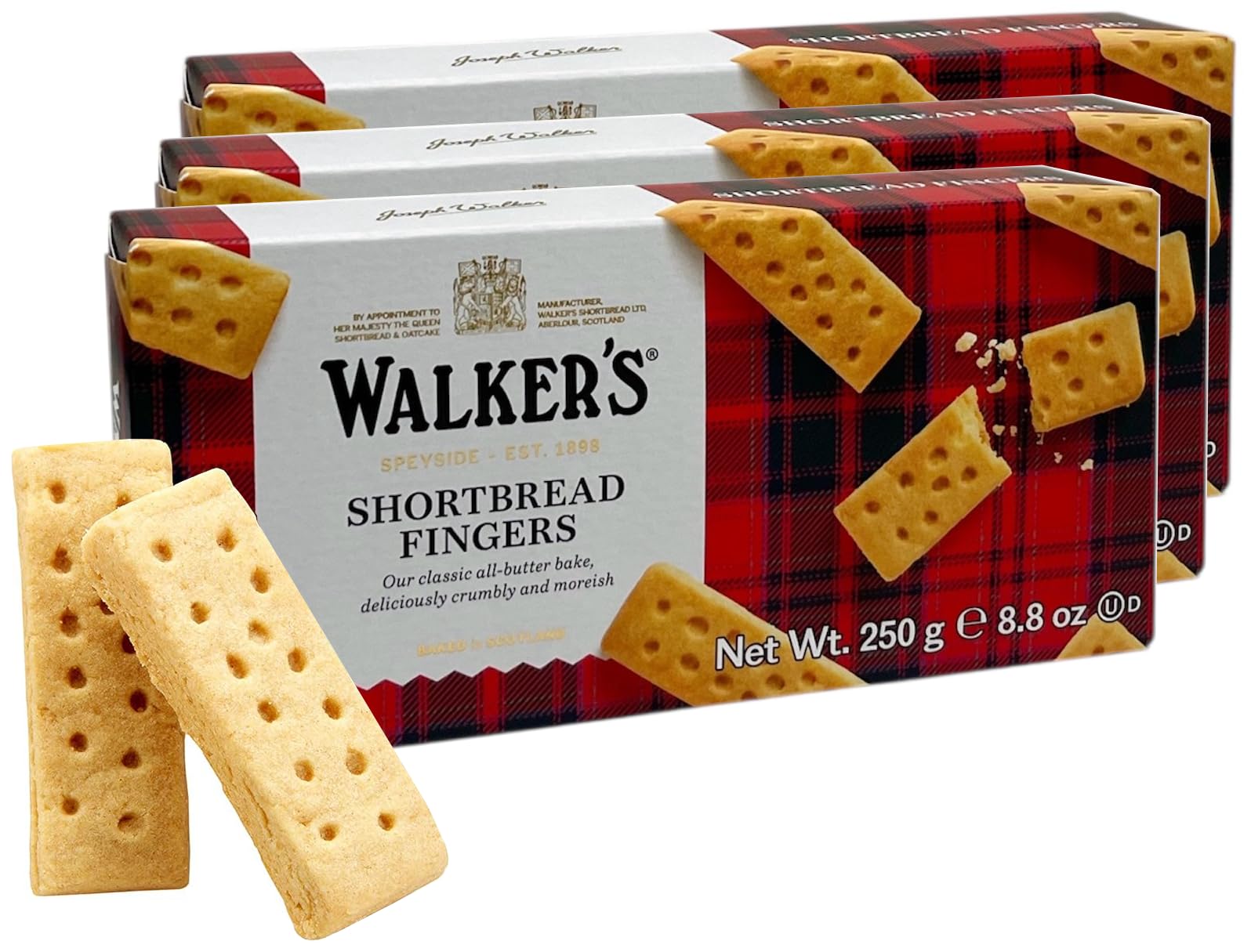 Walkers | Biscotti al burro Walkers Shortbread Limited - Confezione da 3 x 250 g