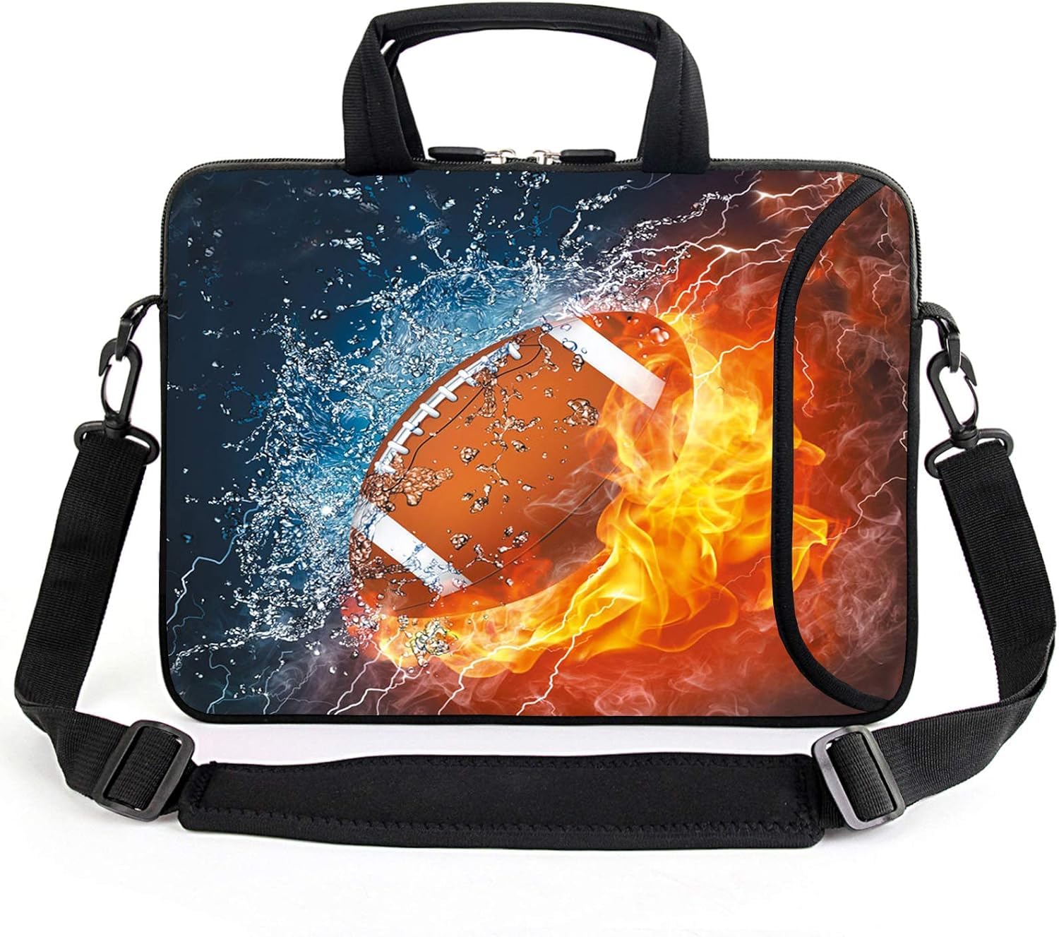 ARIYIDA 15" laptop sleeve laptop bag chromebook case adjustable shoulder strap with handle accessory pocket for men women (RYD-15-7)