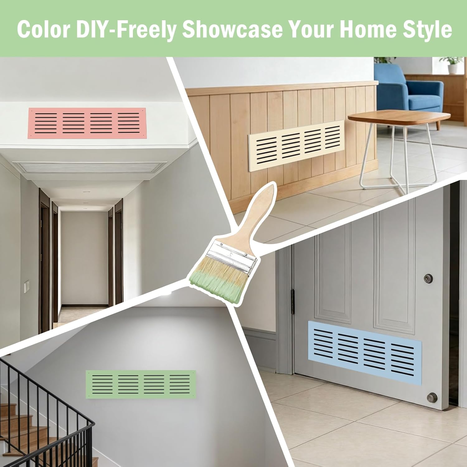 Return Air Grille Cover 32“ x 8.5” (Fits 28 x 5.5 Duct Opening), High Flow Return Air Vent Cover with Straight Slats, Decorative White Return Vent Cover for Sidewall & Ceiling-PVC