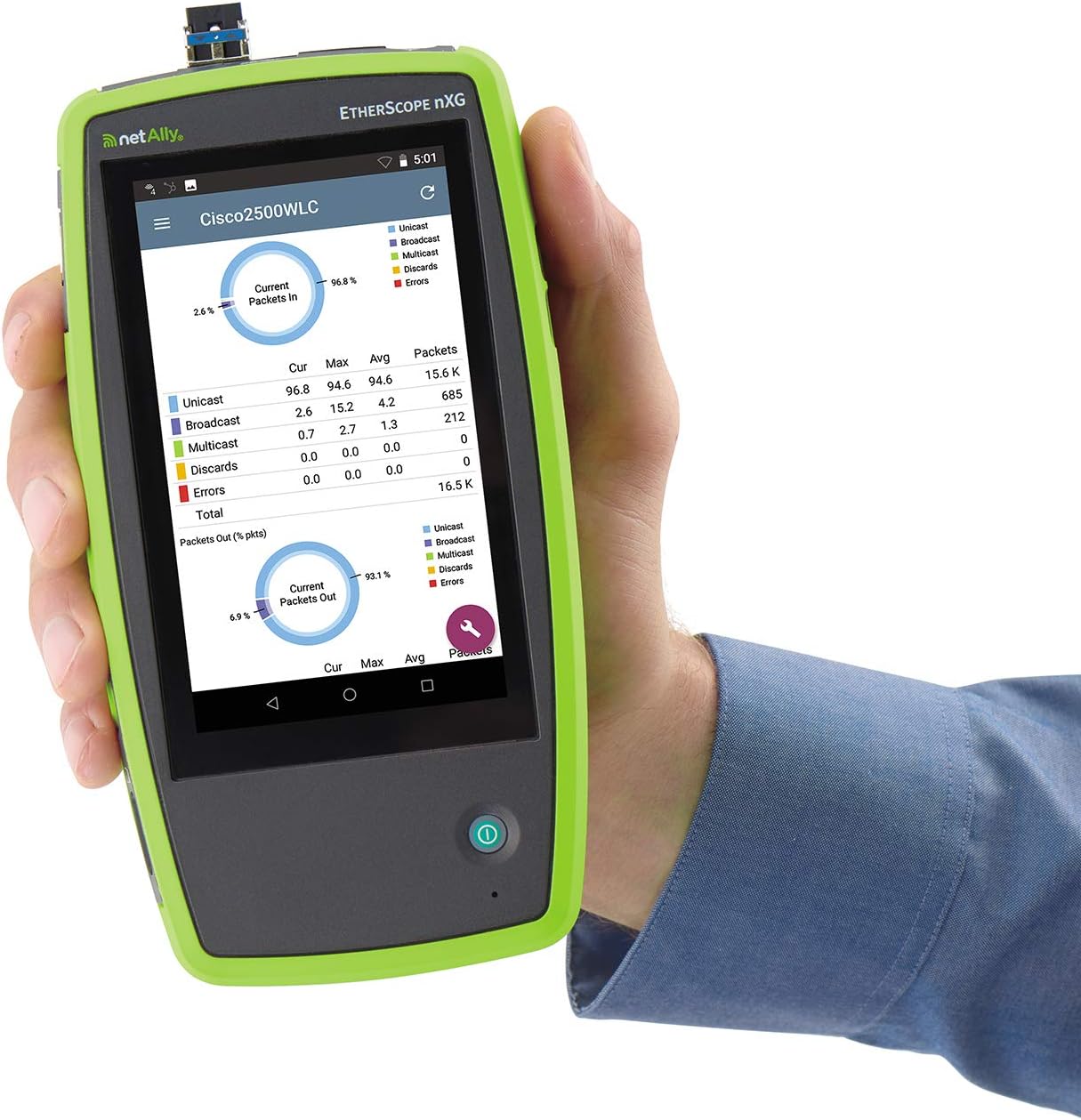 NetAlly EXG-300 EtherScope nXG 300 Ethernet Network Tester & Wi-Fi 6 & 7 Diagnostics Tool