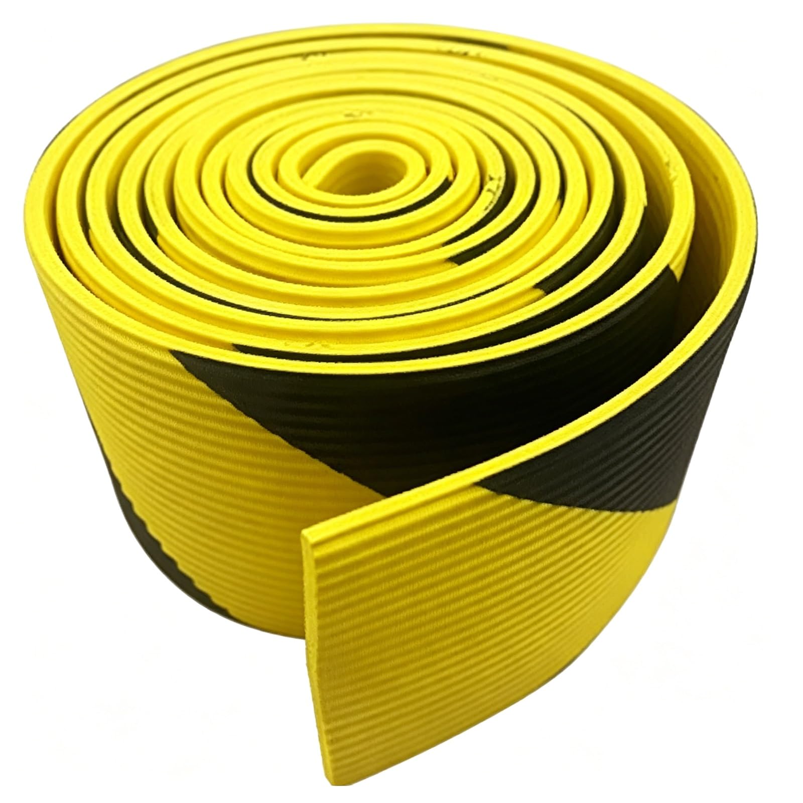 Paraspigoli Angolari in Gomma Industriali in NBR con Adesivo, Giallo Nero, 5 M, para Spigoli, per Fabbriche, Cantieri Edili, Macchinari(20cm/8in)