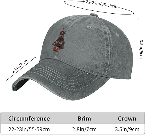 Miniatura 7 de Gorras divertidas para perros, gorra de béisbol Doberman Pinscher para hombres, sombreros de moda para mujer