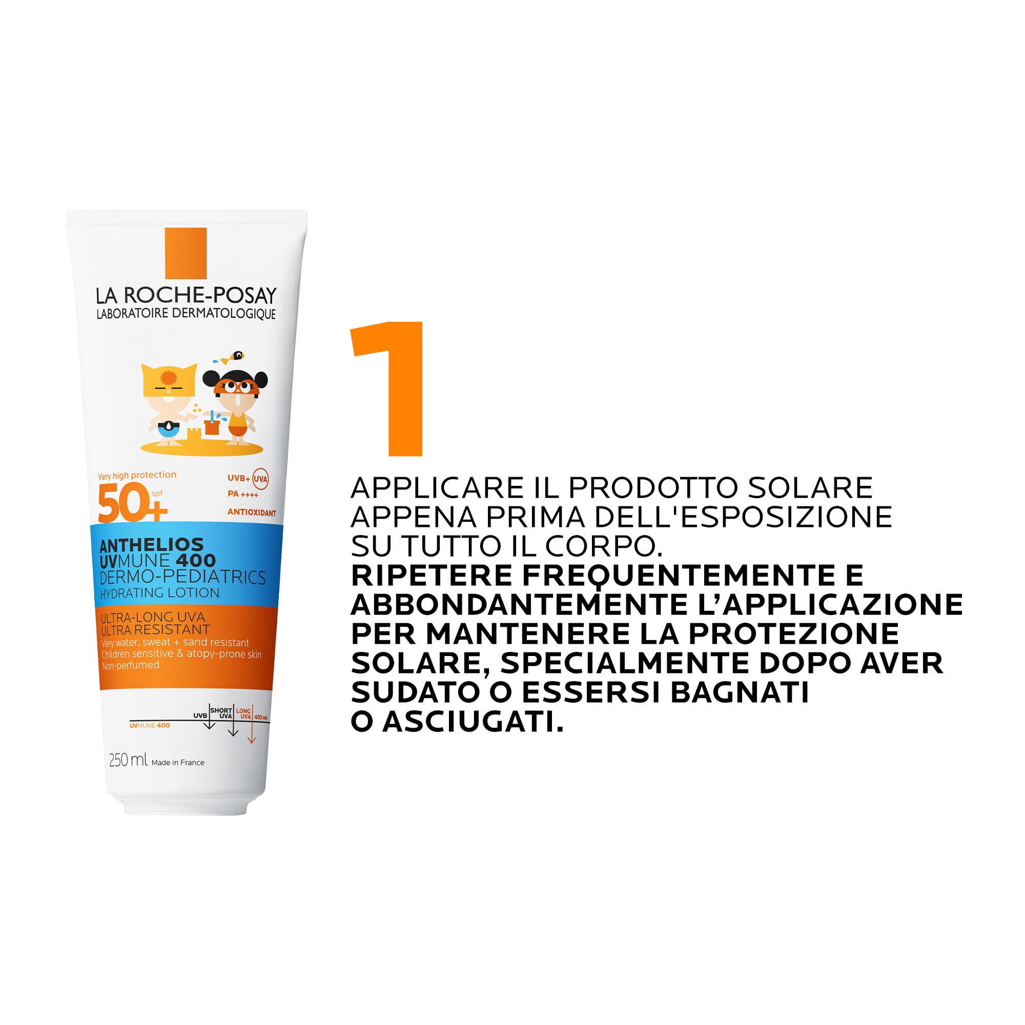 La Roche-Posay Anthelios UVMune After-Sun-Milch SPF50+ 250 ml – [2er-Pack] | Hoher Sonnenschutz für alle Hauttypen, intensive Feuchtigkeit und beruhigende Wirkung