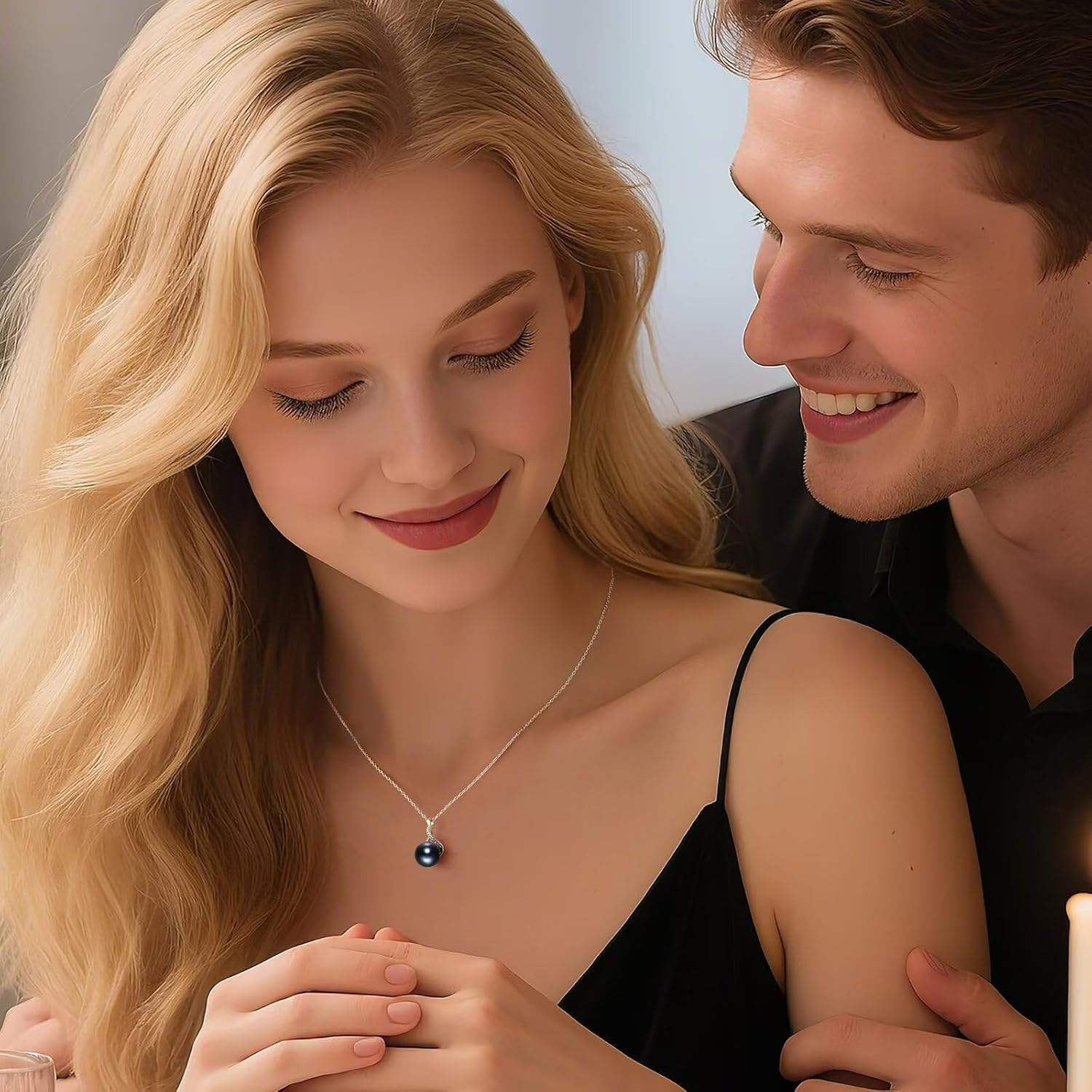 Iefil Pearl Necklace for Women - 925 Sterling Silver 10-11mm Freshwater Pearl Necklace, Anniversary Birthday Gifts for Women Wife Girlfriend - Image 3