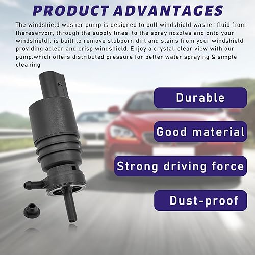 Miniatura 4 de Bomba de limpiaparabrisas con ojal, bomba de líquido para limpiaparabrisas delantero, repuesto OEM 67128362154 67128377612, accesorios de automóvil